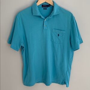 Polo Ralph Lauren Short Sleeve Polo Shirt Blue Classic Fit Size Large